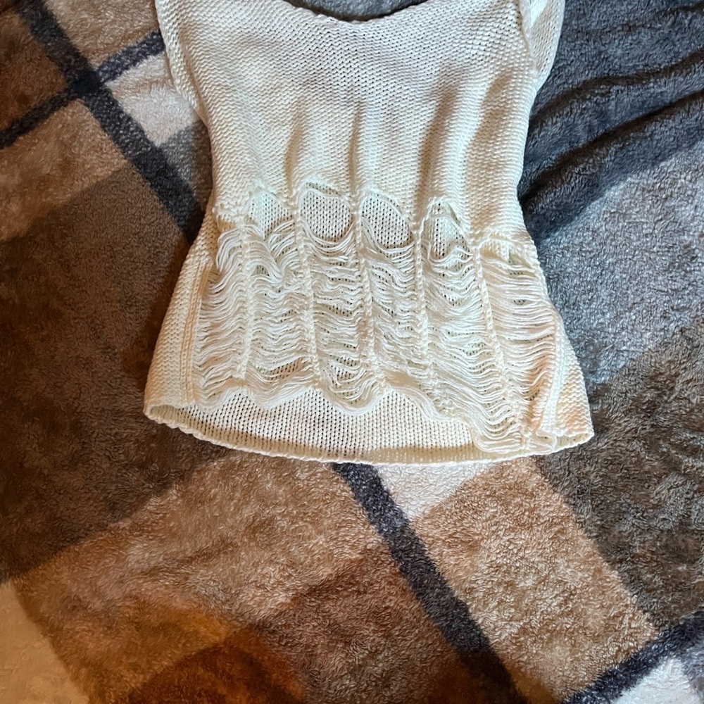 Fashion Nova Cream Knit Women's Blouse